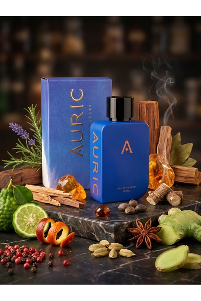 AURIC عطر مارموريس للرجال - 100 مل عطر فاخر - روائح خشبية دخانية، كهرمان دافئ...