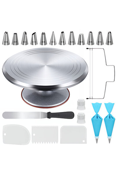 Generic 22pcs Cake Supplies Kit, Baking Tools with Cake Turntable Rotating Ca...