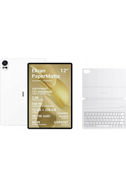Huawei Matepad 12X 2025 12/256GB PaperMatte WiFi bia≈Çy + tastatură