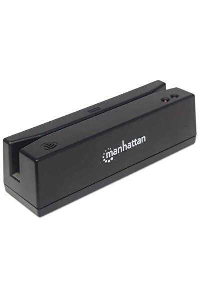 MANHATTAN Cititor de carduri magnetice USB cu trei piste, negru
