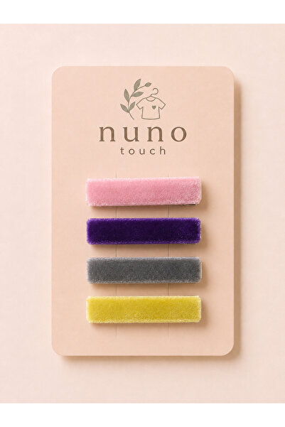 Rainbow Velvet Clips Kadife Klips Toka Seti