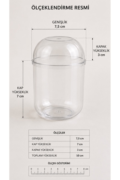 Ezupack PLASTİK Kapsül Sunum Kasesi Tatlı Kasesi Kübik Prizma Kase Magnolya, Puding, Meze, Tiramisu Cup