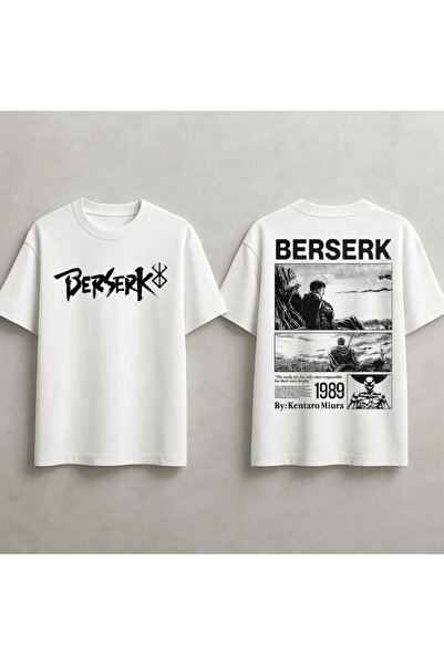 STİL-X Tricou supradimensionat unisex cu imprimeu Berserk, 100% bumbac
