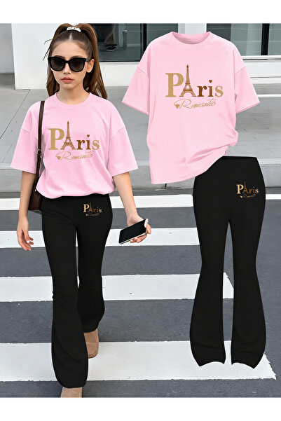 YUNAYT Set de pantaloni evazați și tricou spaniol pentru fete
