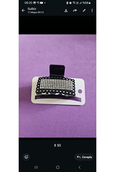 NO BRAND Black Hair Clip with Pearls
