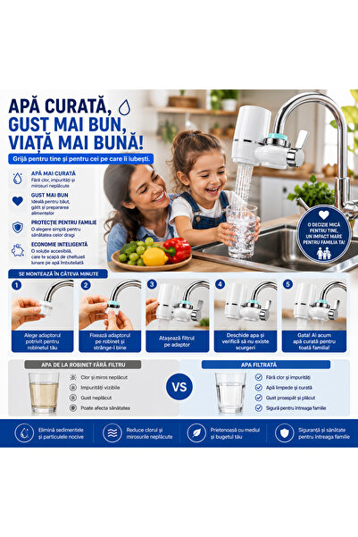 Magazinul reducerilor Family Water Purifier, Faucet Filter with Ceramic Cartr...