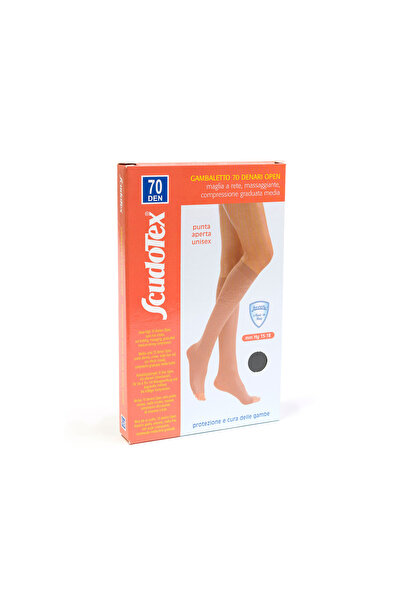 SCUDOTEX Ciorapi 824 70DEN pana la genunchi cu varf deschis