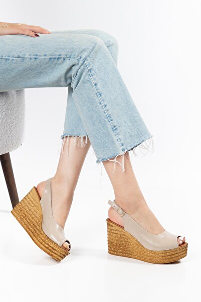 SUİNS SHOES Suins Jensy Straw Patterned Women's Wedge Sandals Shoes