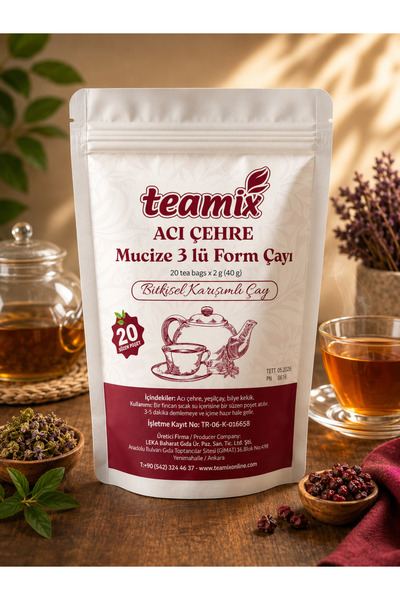 teamix Acı çehre form çayı 20 süzen bitki çayı