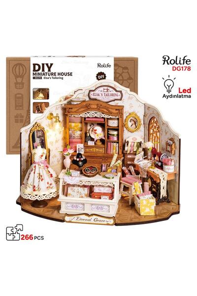 Rolife DG178 Elsa'nın Terzi Dükkanı (Elsa's Tailoring) DIY Minyatür Maket Mod...