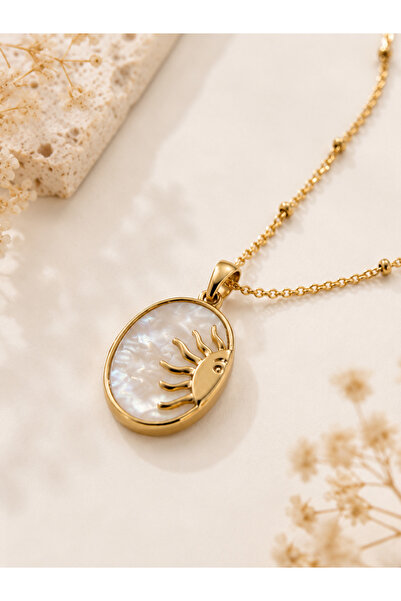 Archhazel Jewelery Sun Figured Steel Necklace
