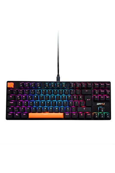 gameagle 87 Tuşlu Kablolu RGB Gaming Klavye, Mekanik Hissiyatlı, Örgü Kablolu...