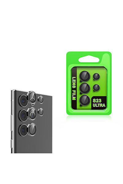 noktaks Galaxy S23 Ultra Compatible Camera Lens Protector Cl-07 T35774 - Black