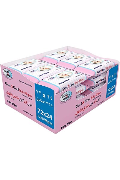 COOL & COOL Baby Wipes 72’s (Pack of 24) - Alcohol Free,Paraben Free,Vitamin ...