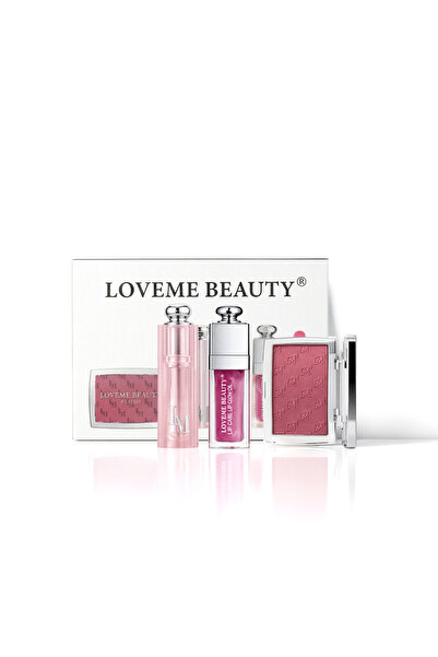 LOVEME BEAUTY Loveme Beauty Pink Collection: Makeup Blush, Moisturizer, and L...