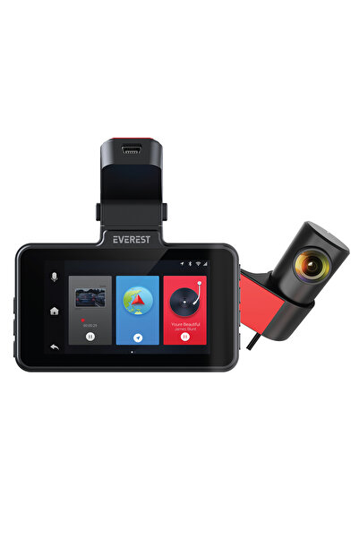 Everest CAR15 3.0" IPS Ekran 1080P+720P 120°Geniş Açı G-Sensor+ Wifi 64GB TF ...