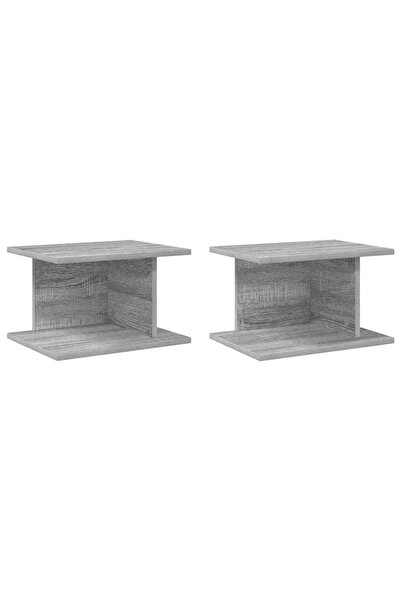vidaxl Noptieră 2 pcs Gri Sonoma 40 x 30 x 25 cm Lemn compozit