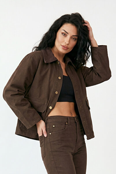 Bujean Kahverengi Denim Ceket