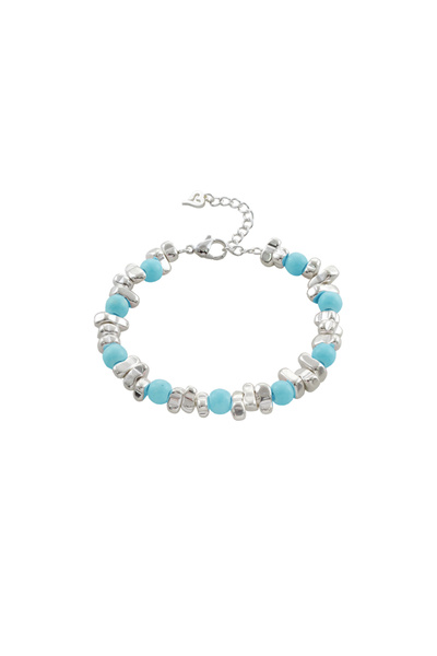 Loisir Colorful stainless steel bracelet with turquoise agates