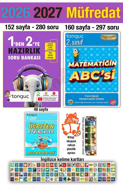 Tonguç Yayınları 1'den 2'ye Hazırlık Kitabı 2026 Yaz Tatili 2. Sınıf Matemati...