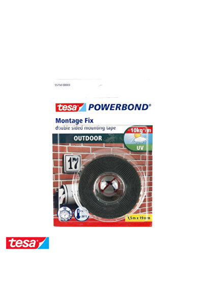 Tesa Bandă adezivă dublă Powerbond pentru exterior, transparentă, rezistentă ...