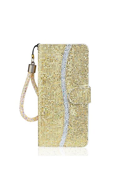 sscase Glitter Powder Filp Leather θήκη Πορτοφόλι Gold (Xiaomi Redmi 10C)