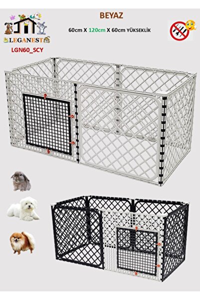 Leganest 60cm X 120cm X Yükseklik 60cm Katlanabilir Köpek, Kedi, Tavşan 4,5cm...
