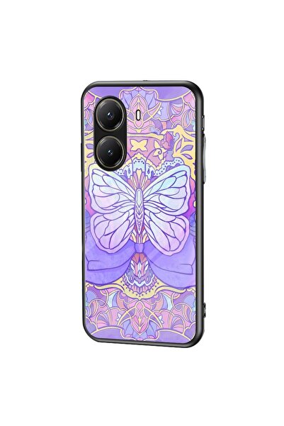 sscase Butterfly Σκληρή Θήκη με Τζάμι Purple (Xiaomi Poco X7 Pro 5G)