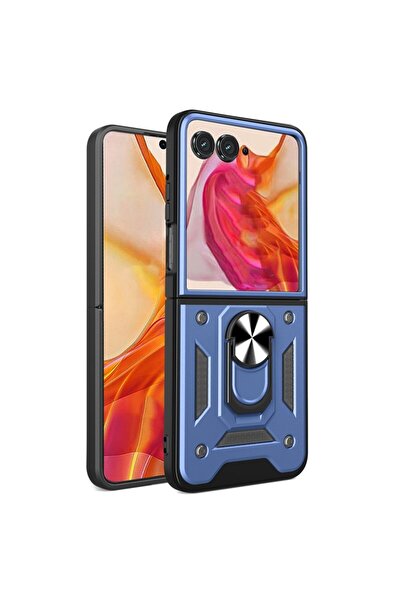 sscase Magnetic Ring Σκληρή Θήκη με Δαχτυλίδι Blue (Motorola Razr 60 5G)