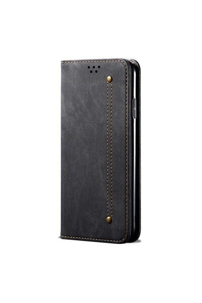 sscase Denim Texture Θήκη Βιβλίο Black (Realme 14 Pro 5G)