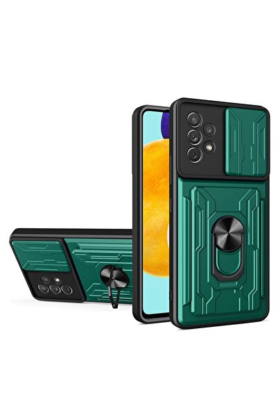 sscase Sliding Camshield Card Phone + Δαχτυλίδι + Κάλυμμα Κάμερας Dark Green ...