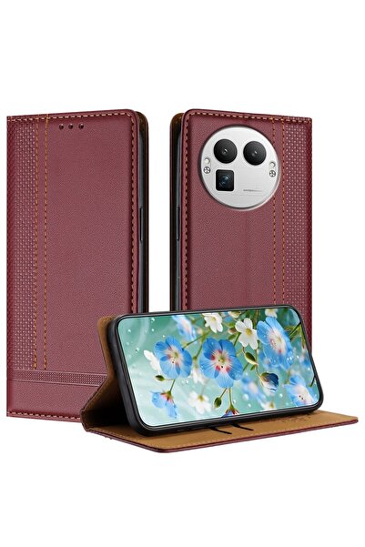 sscase L-Shaped Θήκη Βιβλίο Wine Red (Realme GT 8 Pro 5G)
