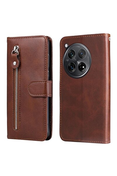sscase Zipper Θήκη Πορτοφόλι Brown (OnePlus 12R 5G)