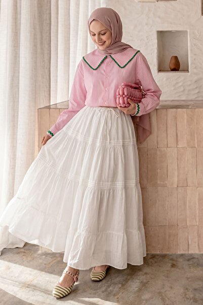 InStyle White Skirt with Drawstring Laces
