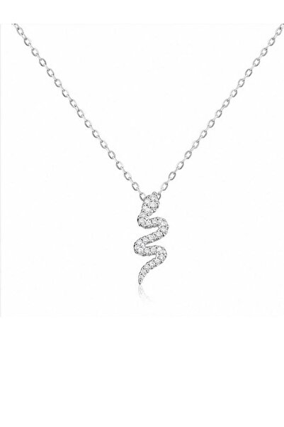 Delagos 925 Silver Necklace With Zirconia Stone,Rhodium Plated