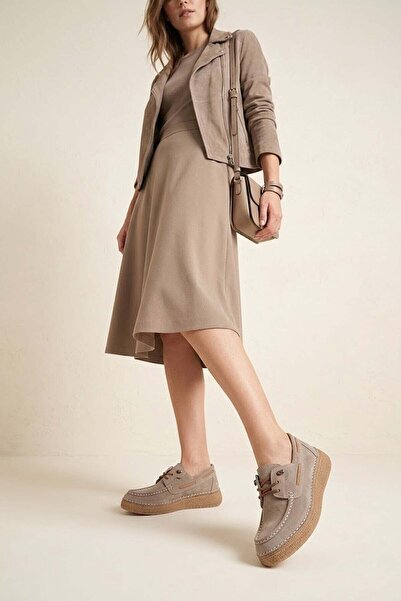 Beety 26by202.2689 Women's Genuine Leather Casual Shoes Beige