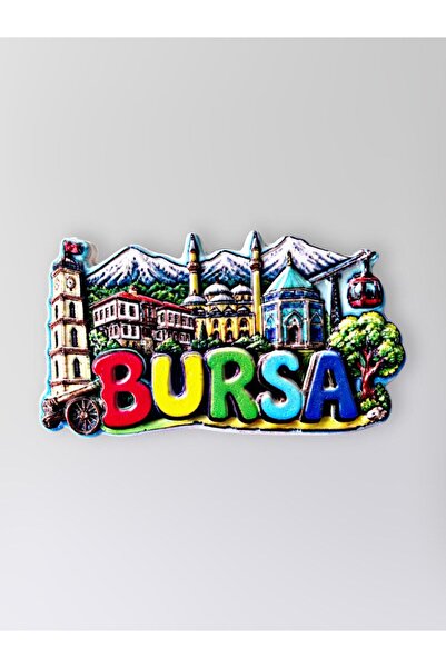 Mundy BURSA Temalı Polyester Kabartmalı Magnet 8 x 5 cm – Dekoratif Hediyelik...