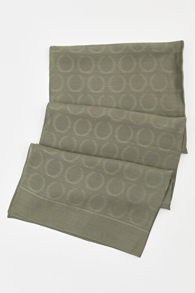 Nihan Silk Wool Spike Pattern Shawl - Green