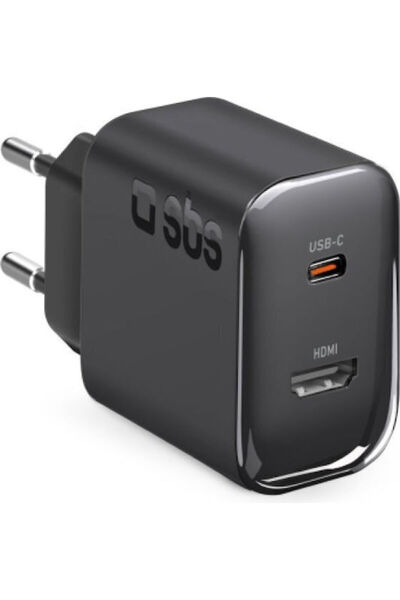 SBS Ασύρματος Φορτιστής με Θύρα USB-C, Παροχή Ισχύος 30W, Μαύρο, TR1CHDMIPD30