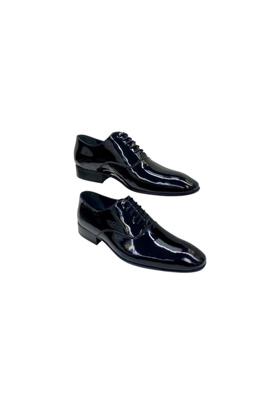 SULA Damatlik-Classic Genuine Leather, Black Patent Leather, Leather Lining, ...