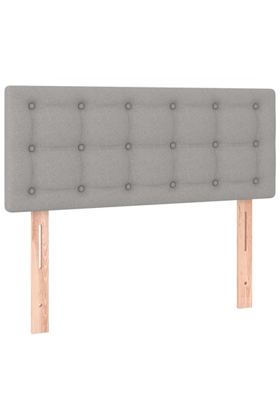 vidaxl Tăblie de pat, gri deschis, 90x5x78/88 cm, textil