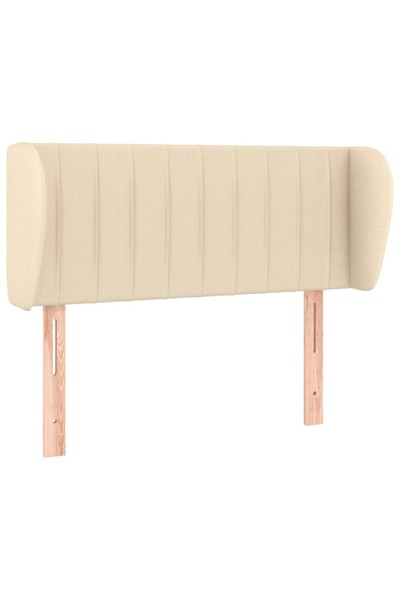 vidaxl Headboard with wings cream 93x23x78/88 cm textile