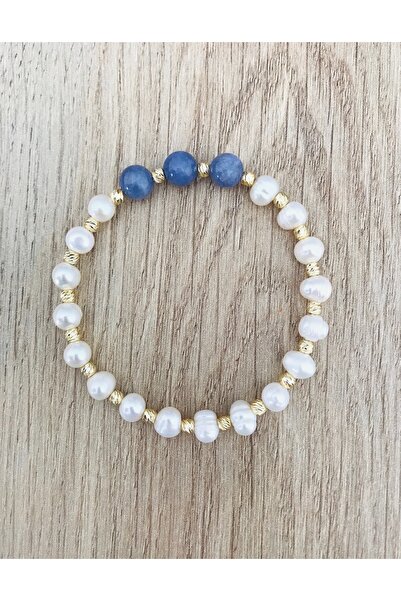 MK tasarım Genuine Pearl- Purple Quartz Stone Bracelet Mk.7000.808- Comfort-P...
