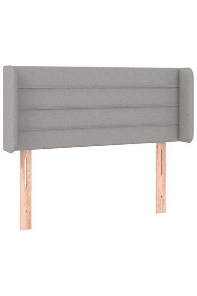 vidaxl Light grey headboard with wings 83x16x78/88 cm textile
