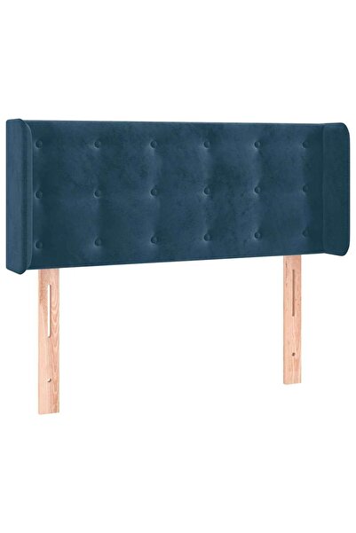 vidaxl Dark blue headboard with wings 83x16x78/88 cm Velvet
