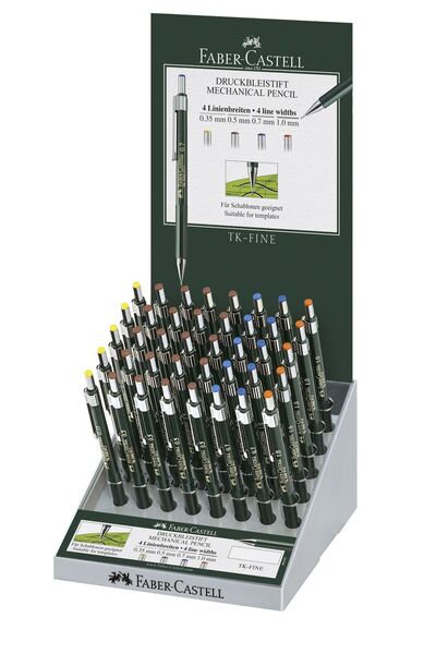 Faber Castell DISPLAY 40 PCS MECHANICAL PENCIL TK-FINE FABER-CASTELL