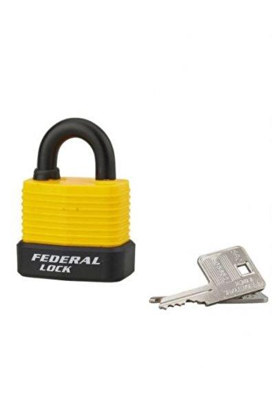 THIRARD Lacăt de exterior, cu cheie, Bumper, 45 mm, galben