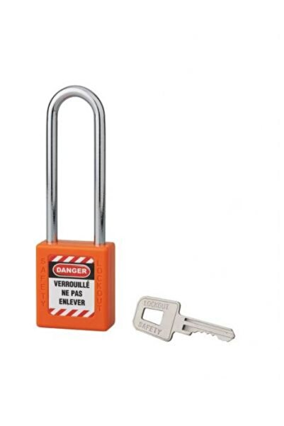 THIRARD Industrial safety padlock with high shackle, 40 mm, electrical applic...