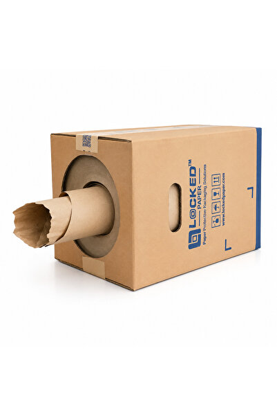 TubeFill Tüp Ağızlı Dispenser Kutulu Kraft Dolgu Kağıdı – 38 cm x 360 m (70 gr/m²) – Kompakt Kargo Sabitleme Sistemi