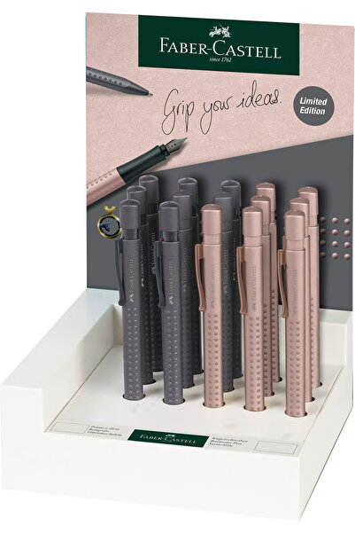 Faber Castell SET DE 15 BUCĂȚI PIX GRIP 2011 ROSE COPPER&ANTRACITE GREY FABER...